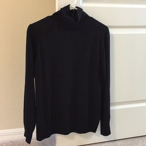 NWT Merino Wool Banana Republic black turtleneck sweater M